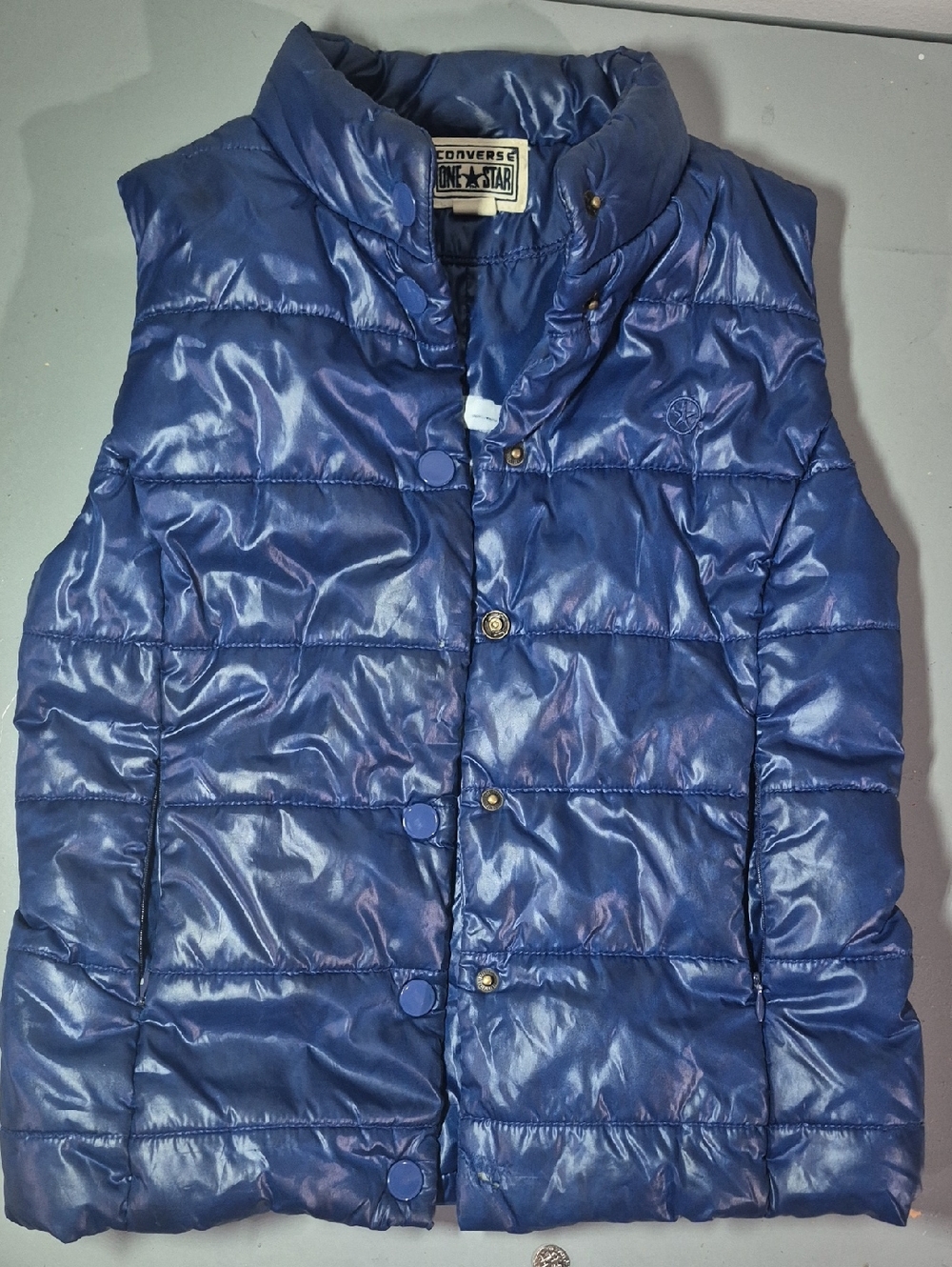 Converse Navy Quilted Puffer Vest